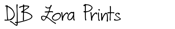 DJB Zora Prints font preview